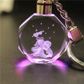 Artificial Crystal Rose Heart Keychain LED - EveryWares