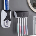 Automatic Dispenser Toothpaste and Toothbrush Wall Holder - EveryWares