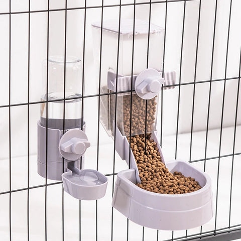 Automatic Pet Bowls Cage Hanging Feeder Pet Water Bottle Food Container Dispenser Bowl For Puppy Cats Rabbit Pet Feeding Product - EveryWares