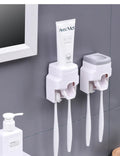 Automatic Toothpaste Dispenser Toothpaste Squeezer Toothbrush Holder - EveryWares