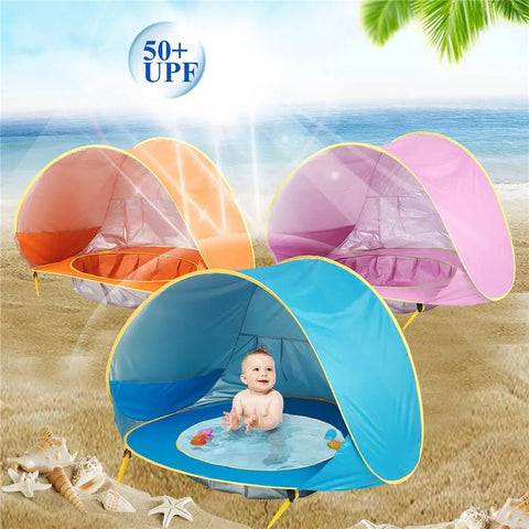 Baby Beach Tent Waterproof Pop Up sun Awning Tent with Pool - EveryWares