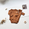 Baby Bodysuit Cotton Newborn Clothes Long Sleeve Bodysuit Option Pants - EveryWares