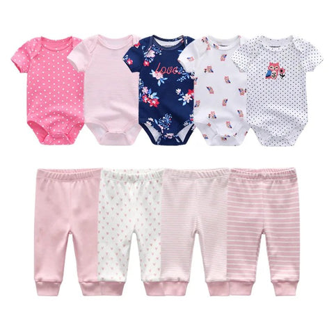 Baby clothes bodysuits and pants outfits toddler baby clothing cotton infant romper sets - EveryWares