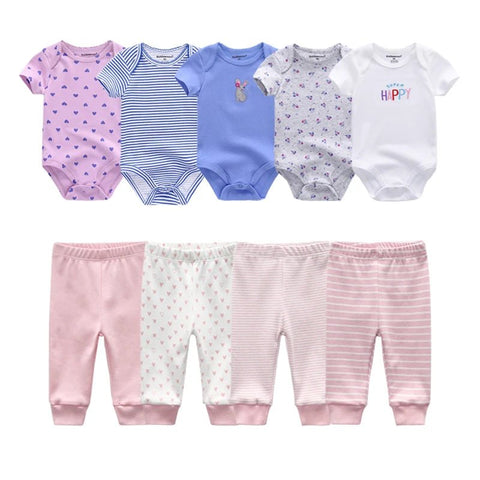 Baby clothes bodysuits and pants outfits toddler baby clothing cotton infant romper sets - EveryWares