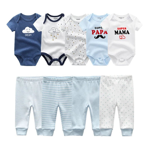 Baby clothes bodysuits and pants outfits toddler baby clothing cotton infant romper sets - EveryWares