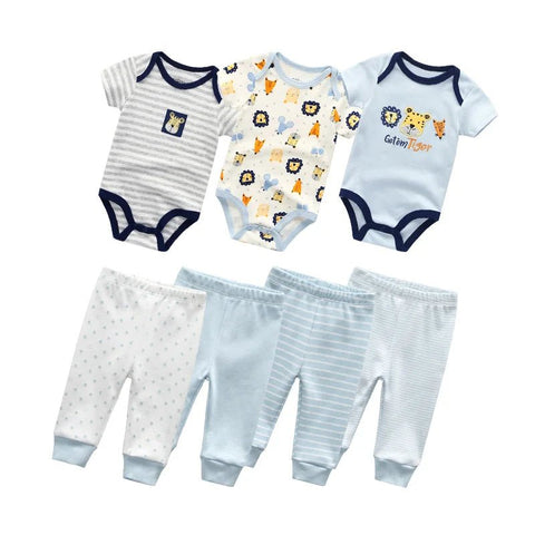 Baby clothes bodysuits and pants outfits toddler baby clothing cotton infant romper sets - EveryWares