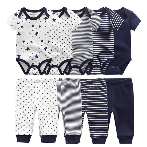 Baby clothes bodysuits and pants outfits toddler baby clothing cotton infant romper sets - EveryWares