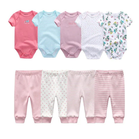 Baby clothes bodysuits and pants outfits toddler baby clothing cotton infant romper sets - EveryWares