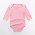 Baby Clothes Solid Color Romper Newborn Long Sleeve 100% Cotton Jumpsuit - EveryWares