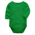 Baby Clothes Solid Color Romper Newborn Long Sleeve 100% Cotton Jumpsuit - EveryWares