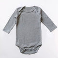 Baby Clothes Solid Color Romper Newborn Long Sleeve 100% Cotton Jumpsuit - EveryWares