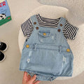 Baby Clothes Summer Suspenders Denim Rompers Cotton Infant Jumpsuits Sleeveless Jeans - EveryWares