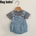 Baby Clothes Summer Suspenders Denim Rompers Cotton Infant Jumpsuits Sleeveless Jeans - EveryWares