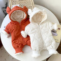 Baby clothes warm and thick one - piece cotton clothes plus velvet romper winter - EveryWares