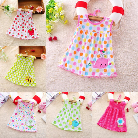 Baby Dress Embroidered Summer Cotton Dress 3 - 12 Months - EveryWares