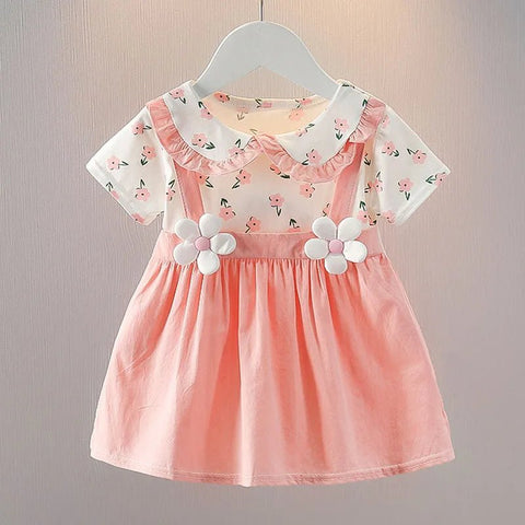 Baby Girl Dress Doll Collar Princess Costume - EveryWares