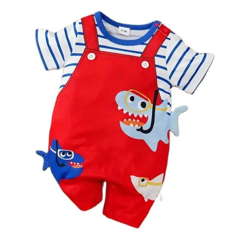 Baby Jumpsuit Short Sleeved Fake 2pcs Incorporated - EveryWares