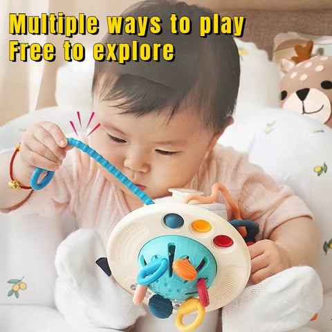 Baby Montessori Sensory Development Educational Toys Pull String Finger Grasp Training Early Learning Toy - EveryWares