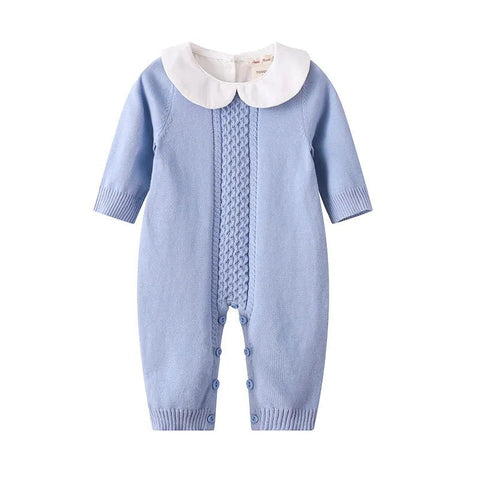 Baby Romper Autumn Newborn Knitting Baby Clothes Woolen Long - sleeve Infant Baby Jumpsuit Overalls Baby Boys Girls Romper - EveryWares