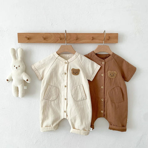 Baby Short Sleeve Cartoon Pure Cotton Jumpsuits - EveryWares