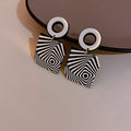 Black and White Acrylic Earrings for Women - EveryWares