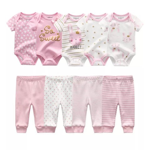 Bodysuits and Pants Outfits Baby Clothing cotton Infant Romper Sets - EveryWares