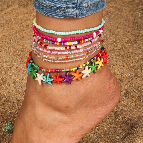 Bohemian Handmade Colorful Beads Anklets - EveryWares