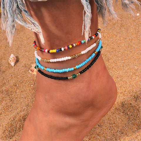 Bohemian Handmade Colorful Beads Anklets - EveryWares