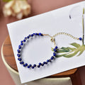 Bracelet Bohemia Gold Filled Main Stone Natural Lapis Lazuli Stone - EveryWares