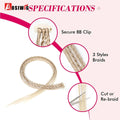 Braid Clip in Hair Extensions Braids Long Synthetic Hairpieces - EveryWares