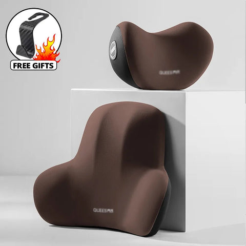 Breathable Foam Car Cushion Headrest Back Lumbar Car Seat Cushion Relieve Stress - EveryWares