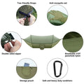 Camping Hammock with Mosquito Net Portable Outdoor Hammocks Swing Sleeping - EveryWares