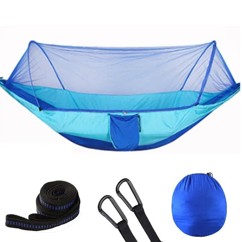 Camping Hammock with Mosquito Net Portable Outdoor Hammocks Swing Sleeping - EveryWares