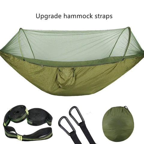 Camping Hammock with Mosquito Net Portable Outdoor Hammocks Swing Sleeping - EveryWares