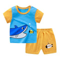 Cartoon T Shirt + Shorts Set Clothes Kids Pajamas Clothing - EveryWares