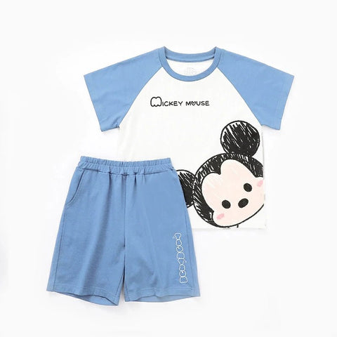 Cartoon T Shirt + Shorts Set Clothes Kids Pajamas Clothing - EveryWares