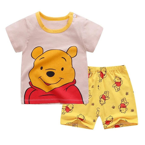 Cartoon T Shirt + Shorts Set Clothes Kids Pajamas Clothing - EveryWares