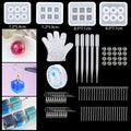 Casting Molds Set Silicone UV Casting Tools Kits Resin Casting Molds For Jewelry Making DIY - EveryWares