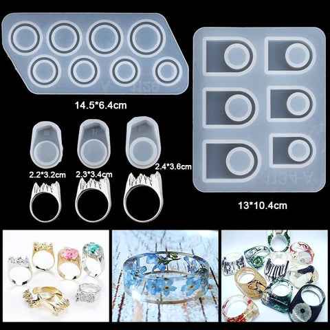 Casting Molds Set Silicone UV Casting Tools Kits Resin Casting Molds For Jewelry Making DIY - EveryWares