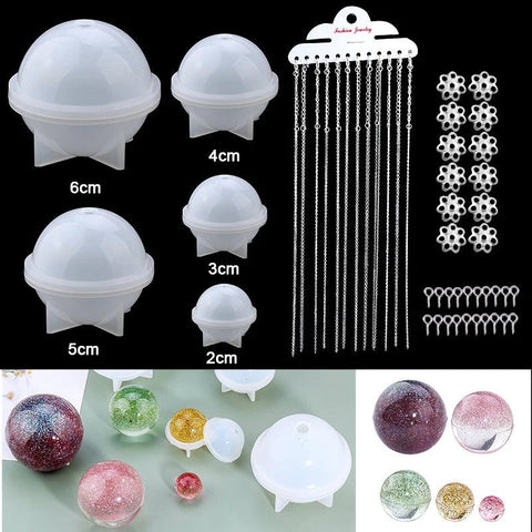 Casting Molds Set Silicone UV Casting Tools Kits Resin Casting Molds For Jewelry Making DIY - EveryWares