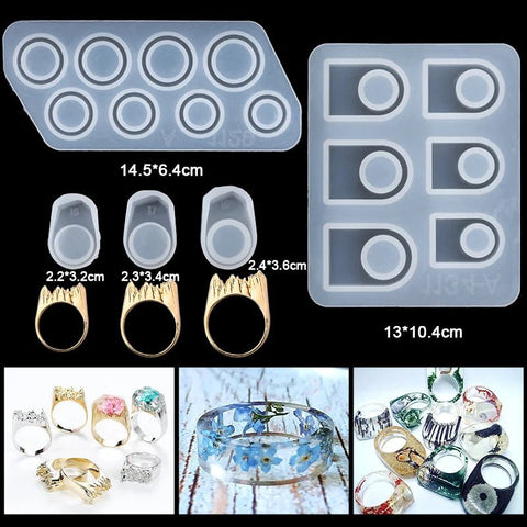 Casting Molds Set Silicone UV Casting Tools Kits Resin Casting Molds For Jewelry Making DIY - EveryWares