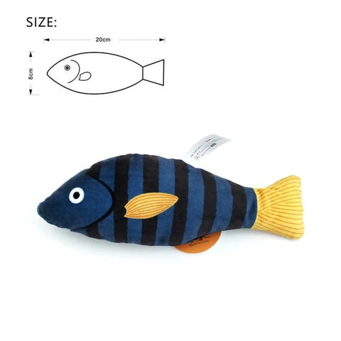 Cat Toy 3D Simulation Fish Pillow Interactive Sounding Cat Bite Plush Toys - EveryWares