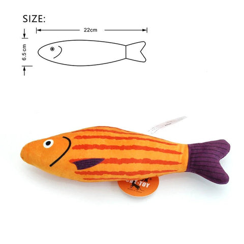 Cat Toy 3D Simulation Fish Pillow Interactive Sounding Cat Bite Plush Toys - EveryWares