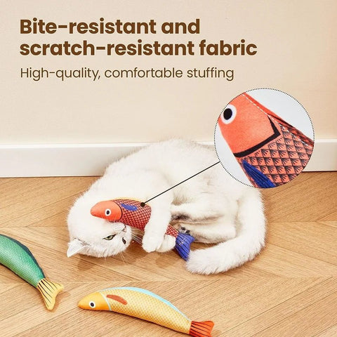 Cat Toy 3D Simulation Fish Pillow Interactive Sounding Cat Bite Plush Toys - EveryWares