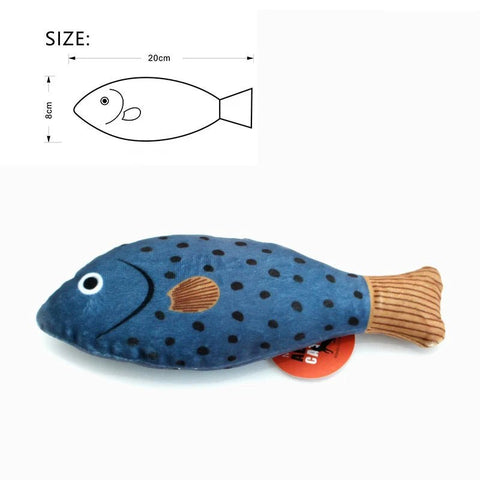 Cat Toy 3D Simulation Fish Pillow Interactive Sounding Cat Bite Plush Toys - EveryWares