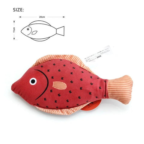 Cat Toy 3D Simulation Fish Pillow Interactive Sounding Cat Bite Plush Toys - EveryWares