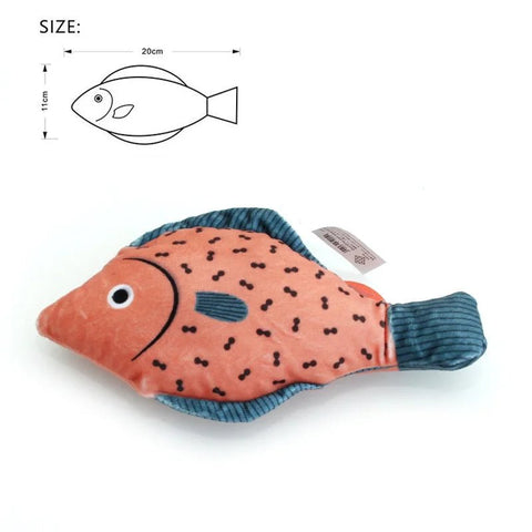 Cat Toy 3D Simulation Fish Pillow Interactive Sounding Cat Bite Plush Toys - EveryWares