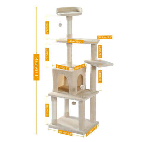 Cat Tree with Large, Cozy Scratching Posts - EveryWares