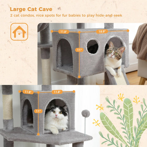 Cat Tree with Large, Cozy Scratching Posts - EveryWares