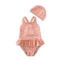 Children's Swimwear Swimsuit Girls Bikini with Hat - EveryWares